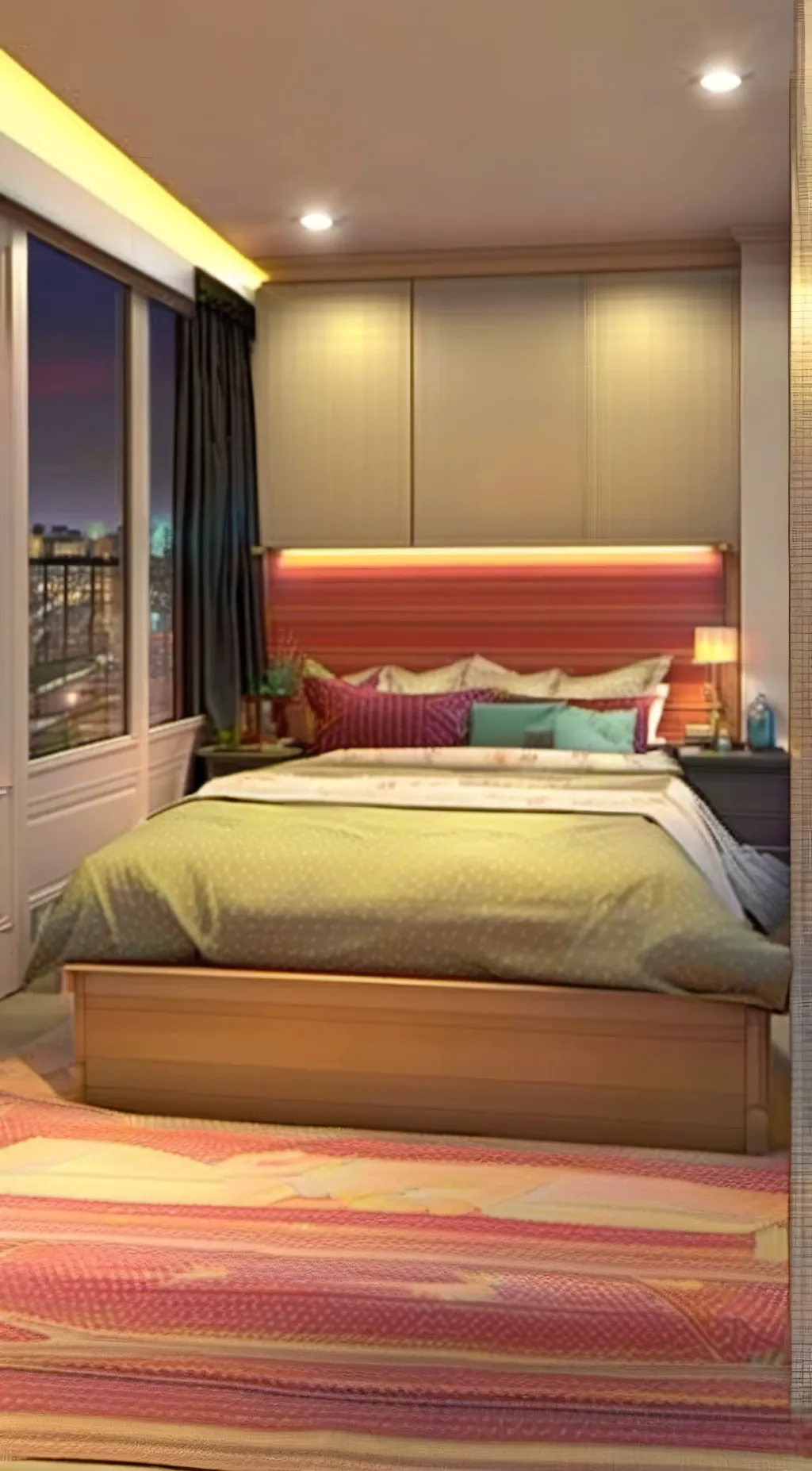 ai character: Apartment bedroom  background