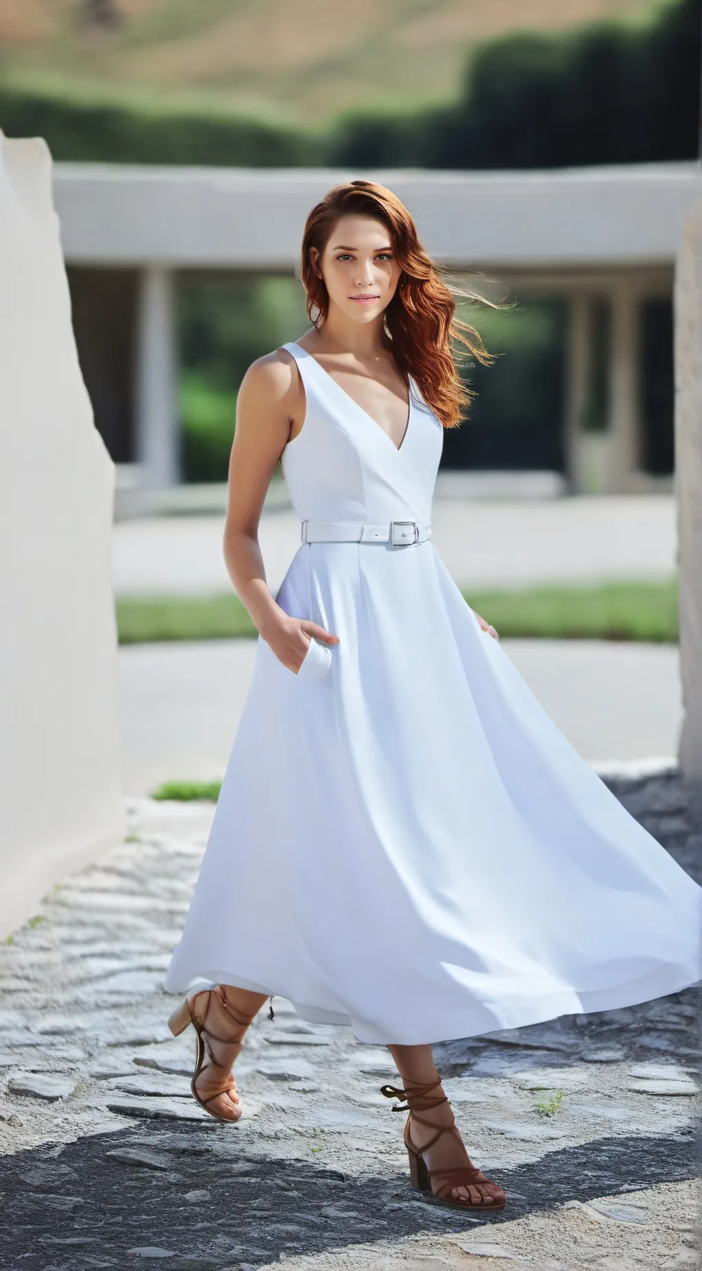 ai character: Charlotte Dobre background