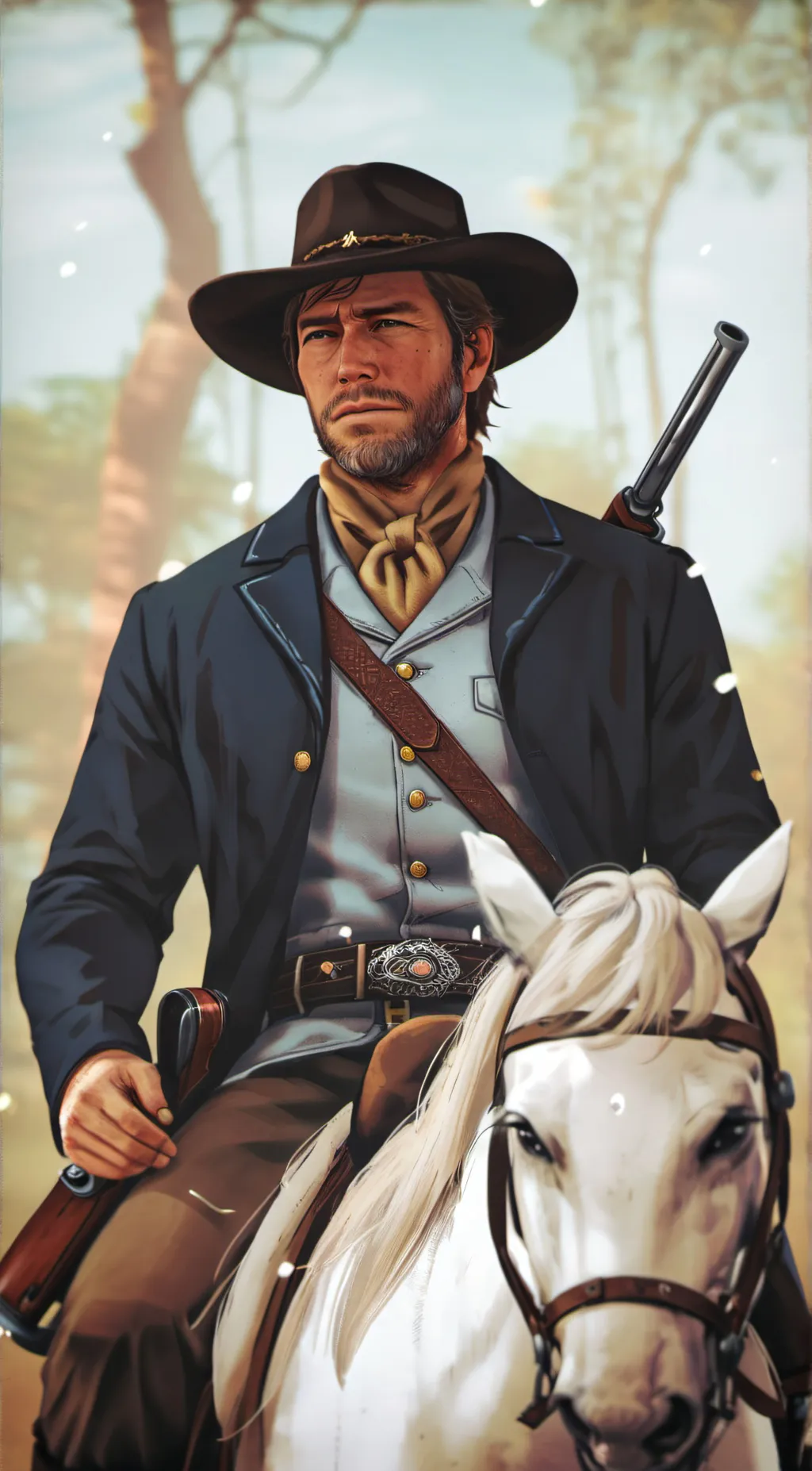 ai character: Arthur Morgan  background