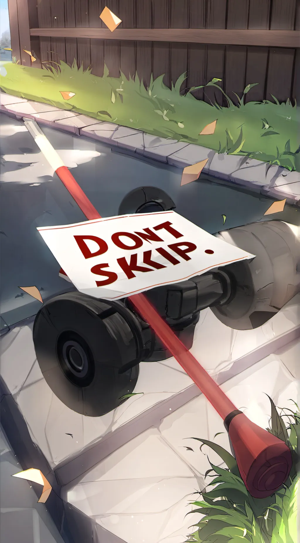 ai character: grass background