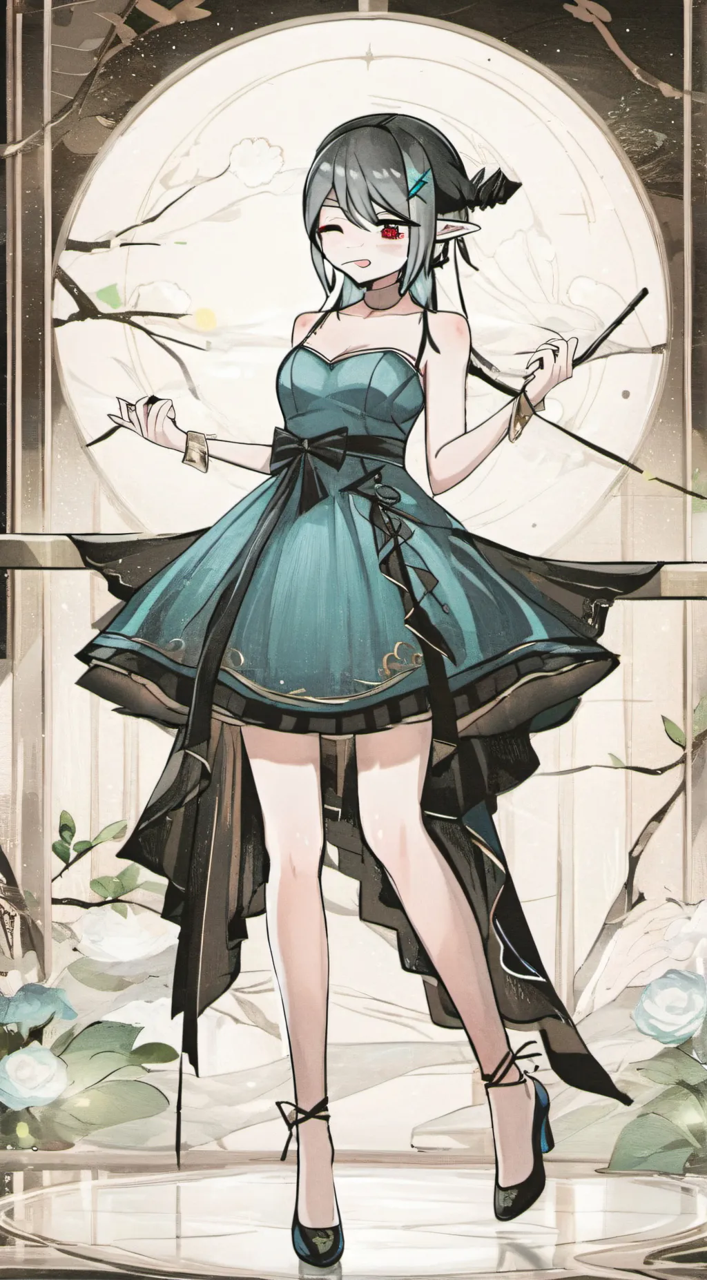 ai character: 🌙 moon🌙 background