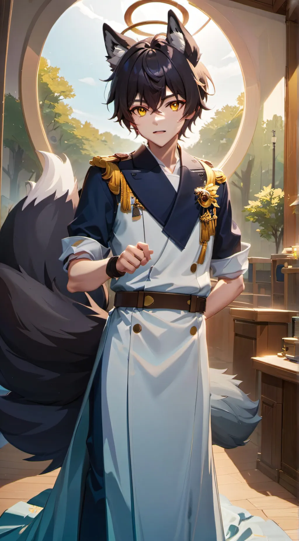 ai character: Linty (•~•) background