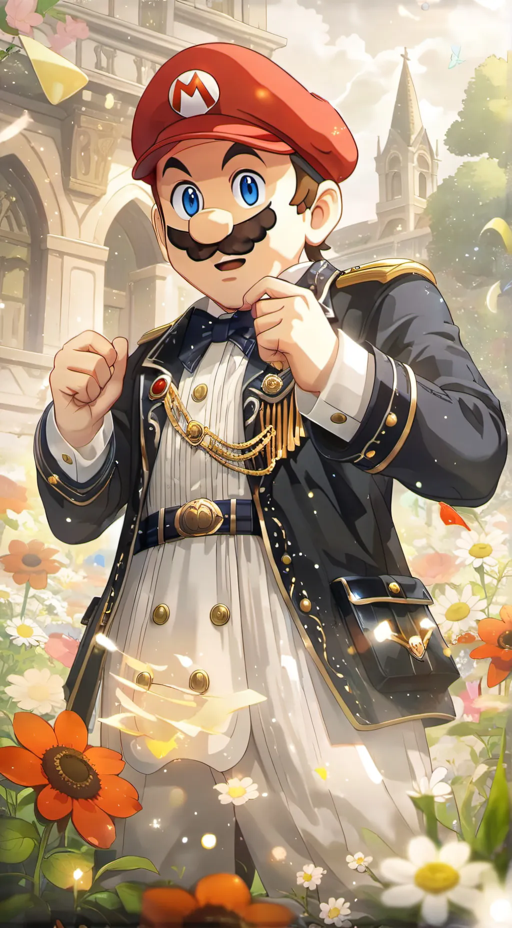 ai character: mario mustache background