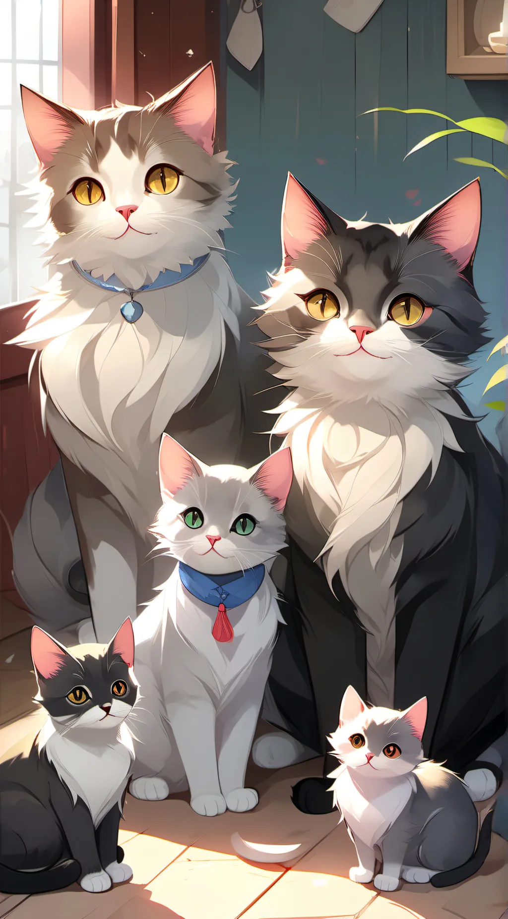 ai character: cat family background