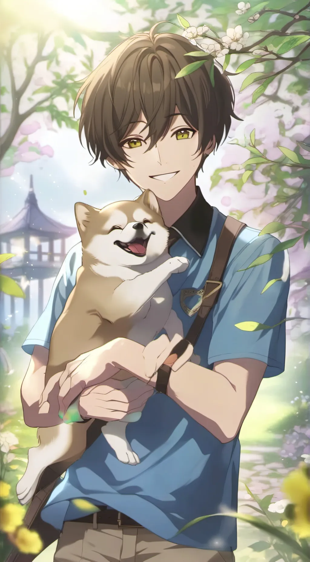 ai character: Happydog  background