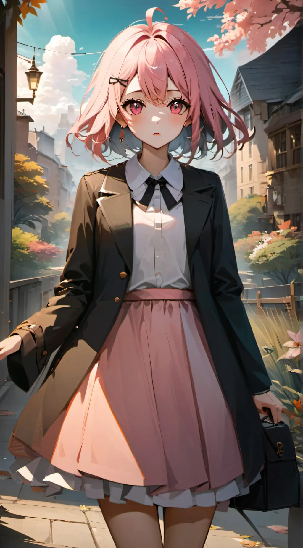 ai character: pink Lisa  background