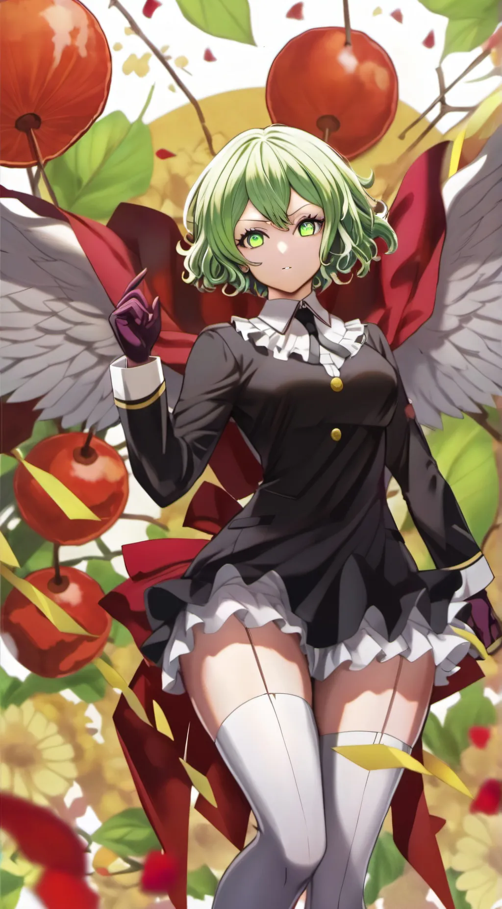 ai character: Violet background