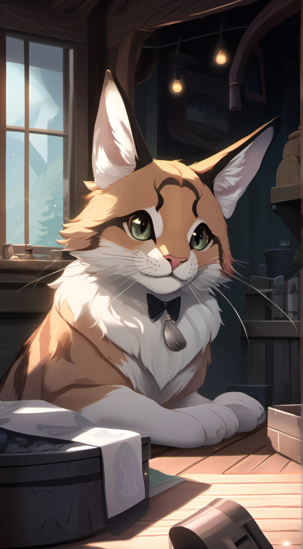 ai character: Sleekwhisker  background