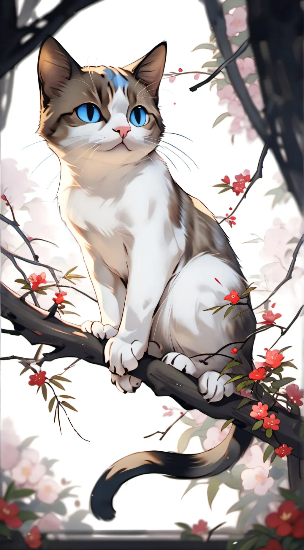 ai character: Blue background