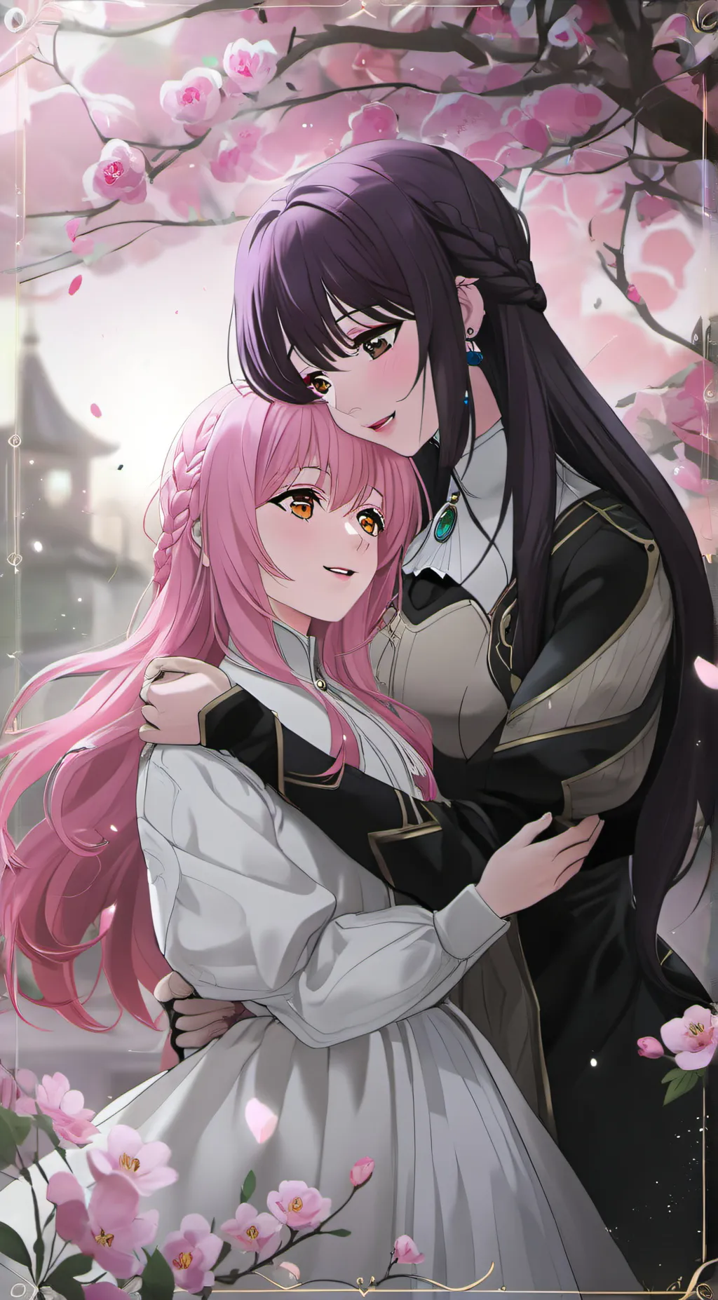 ai character: Mihara and yuni  background