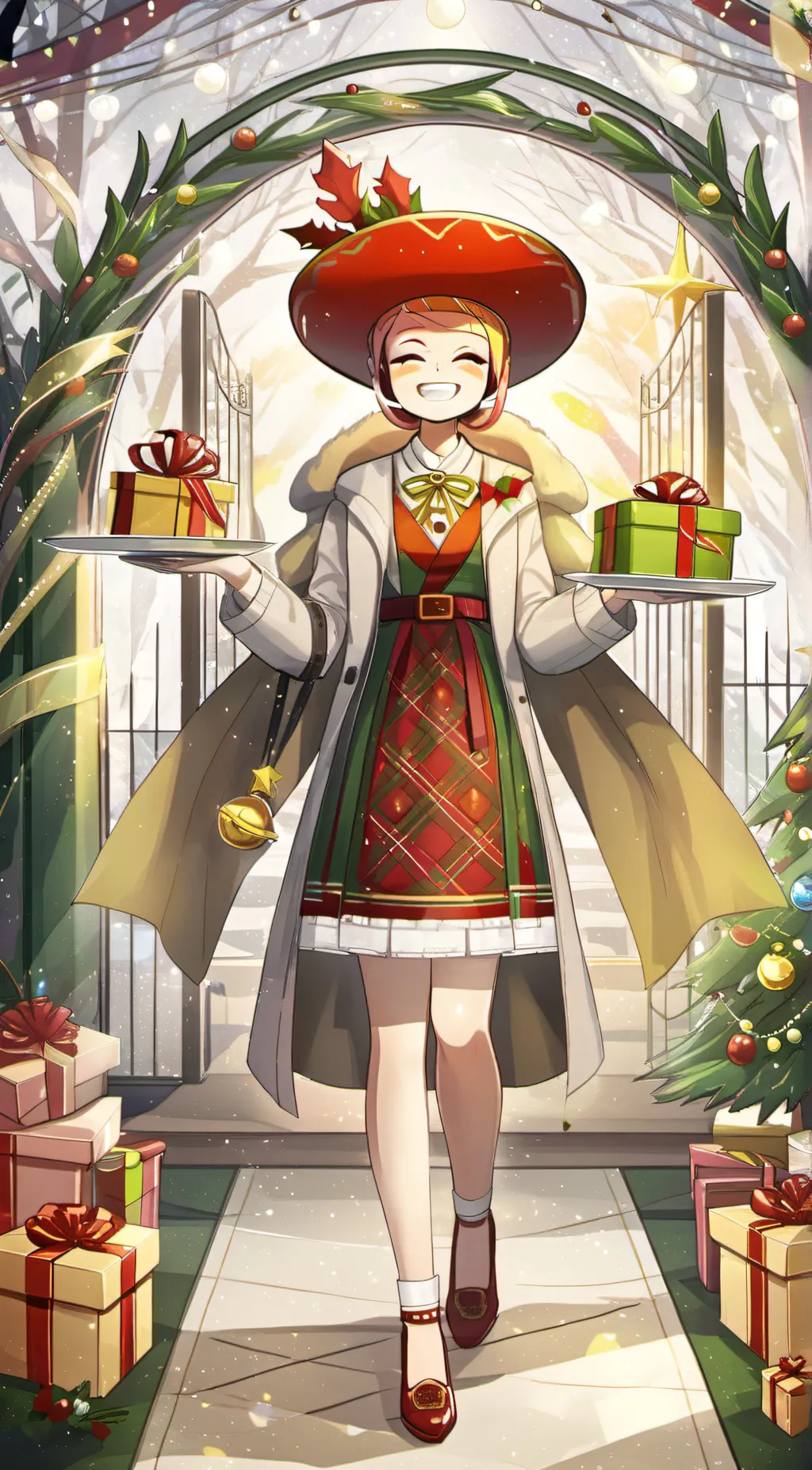 ai character: ncps Christmas background