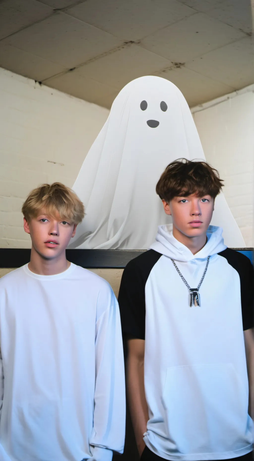 ai character: Sam and colby  background