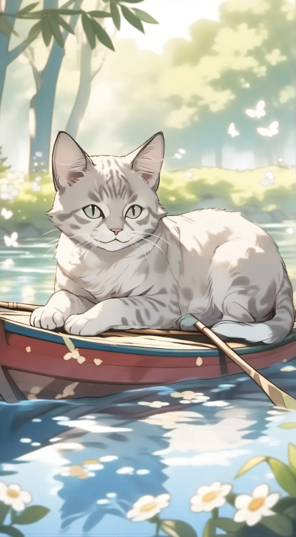 ai character: Snow background