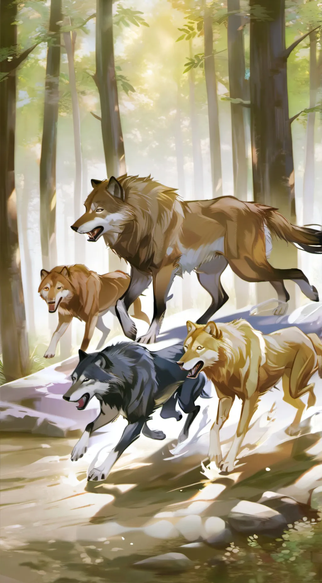 ai character: Cyber animal gang background