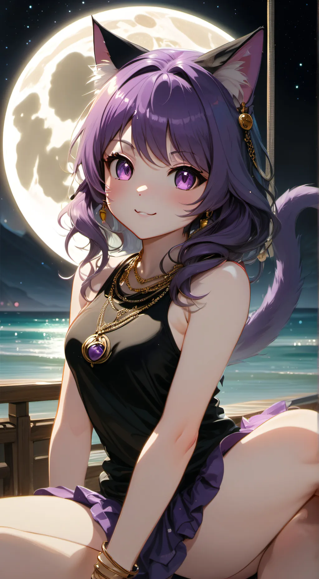 ai character: CatNap (Girl) background