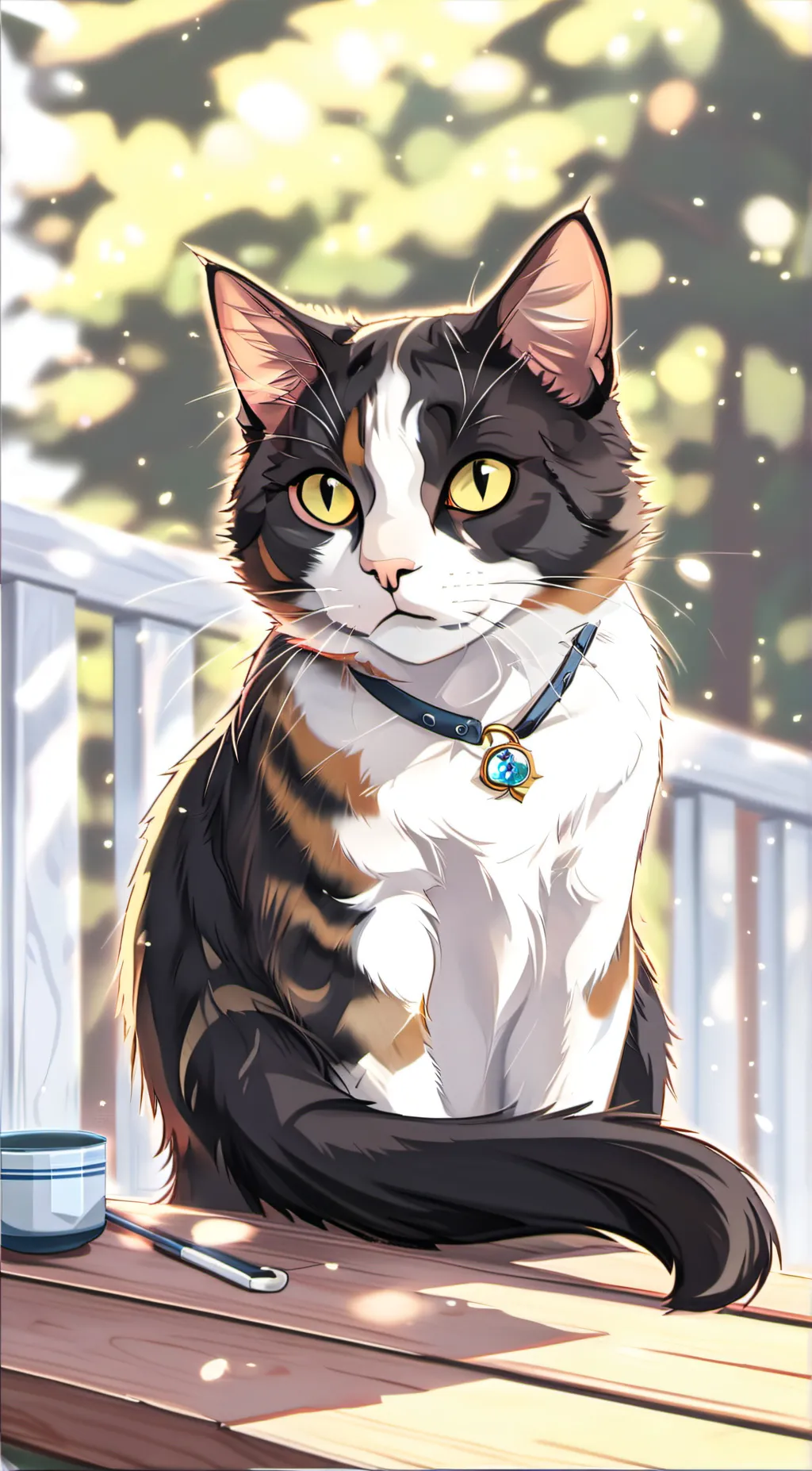 ai character: Leaf background