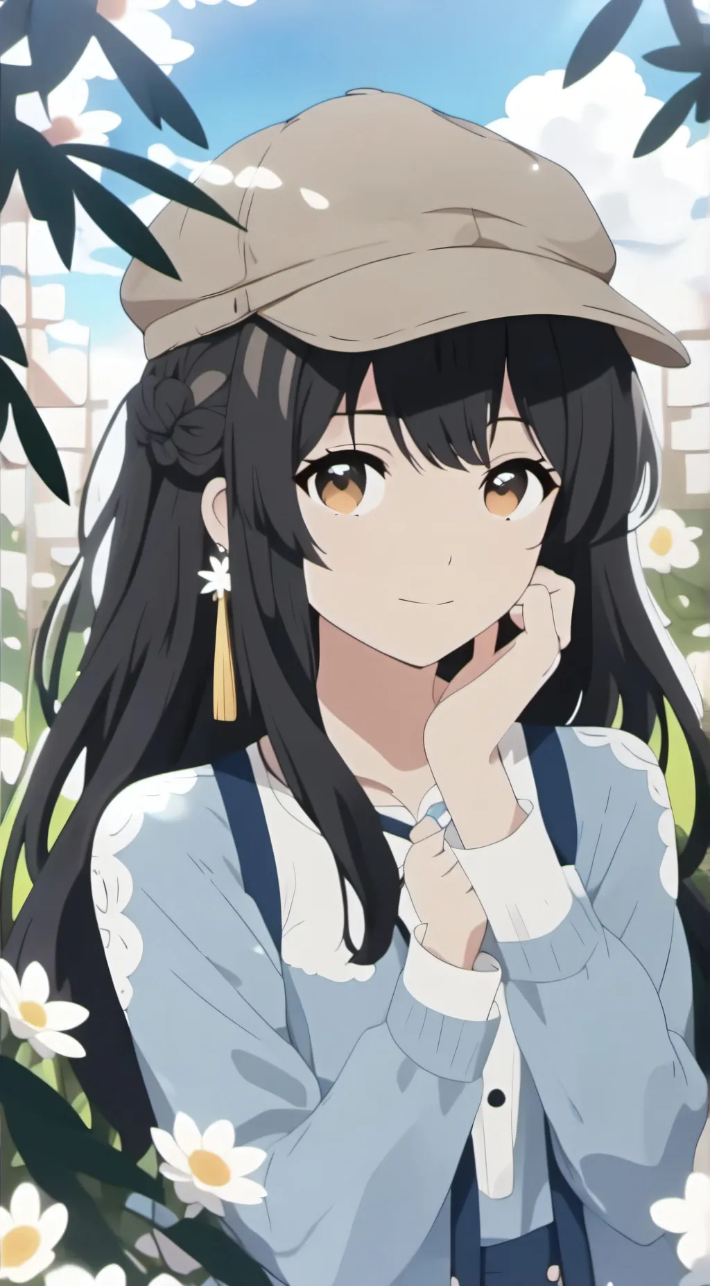 ai character: rose background