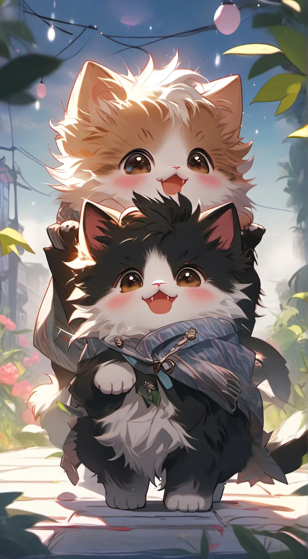 ai character: Young travelers  background