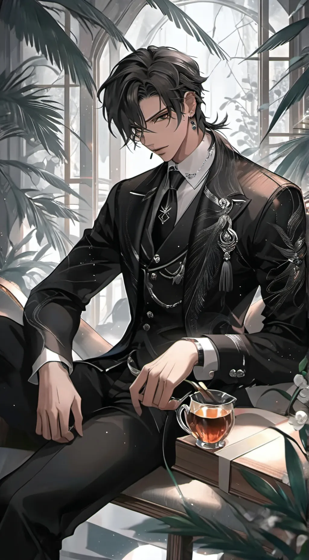 ai character: Mr. Sam𖤐☆ background