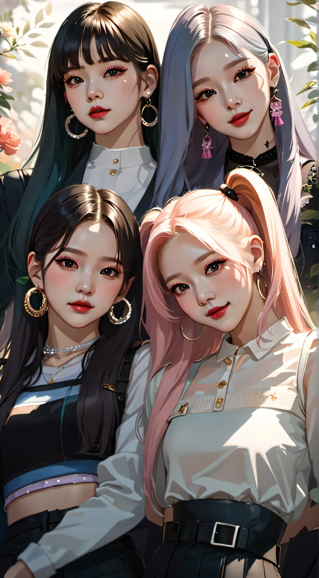 ai character: blackpink background