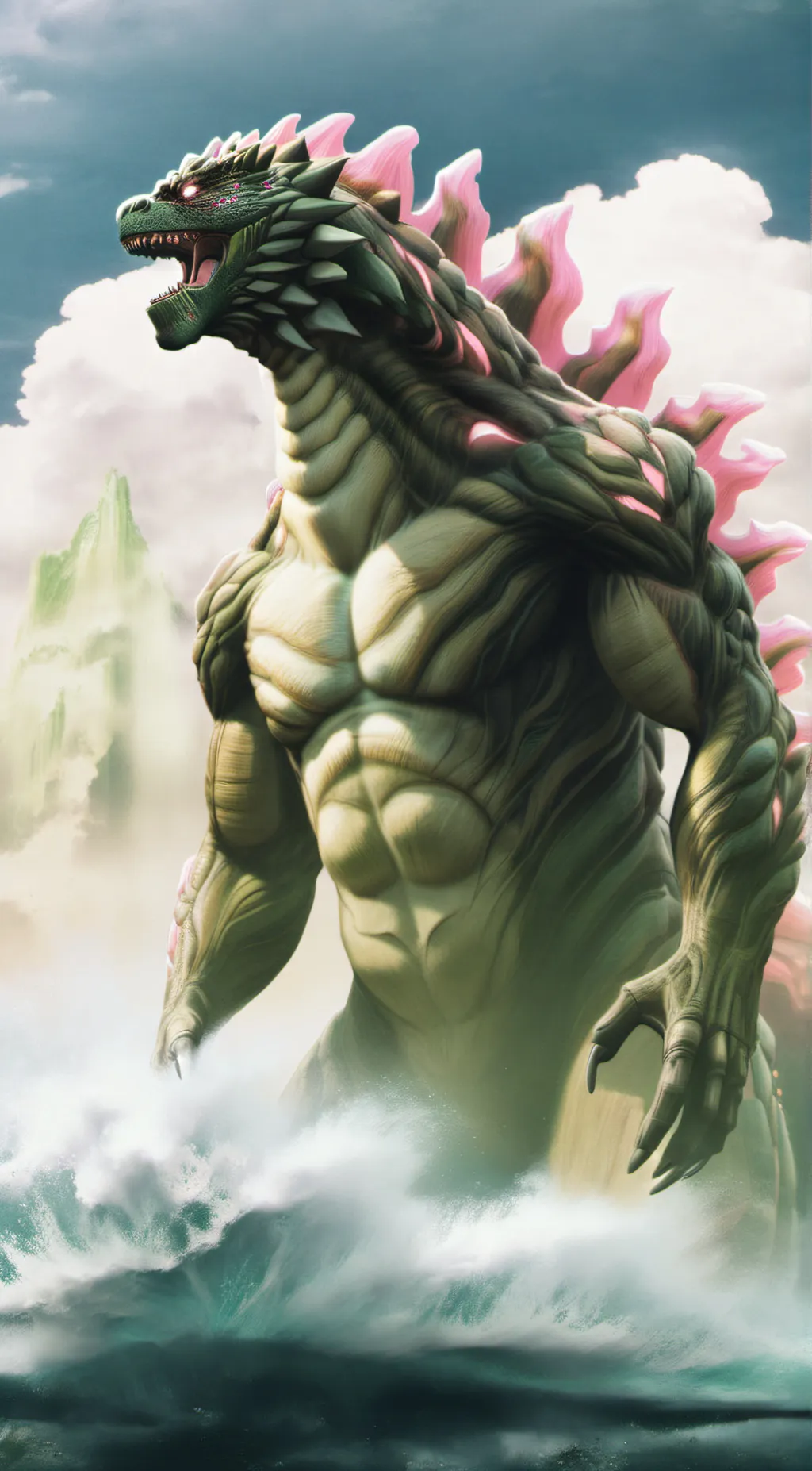 ai character: godzilla 24 background