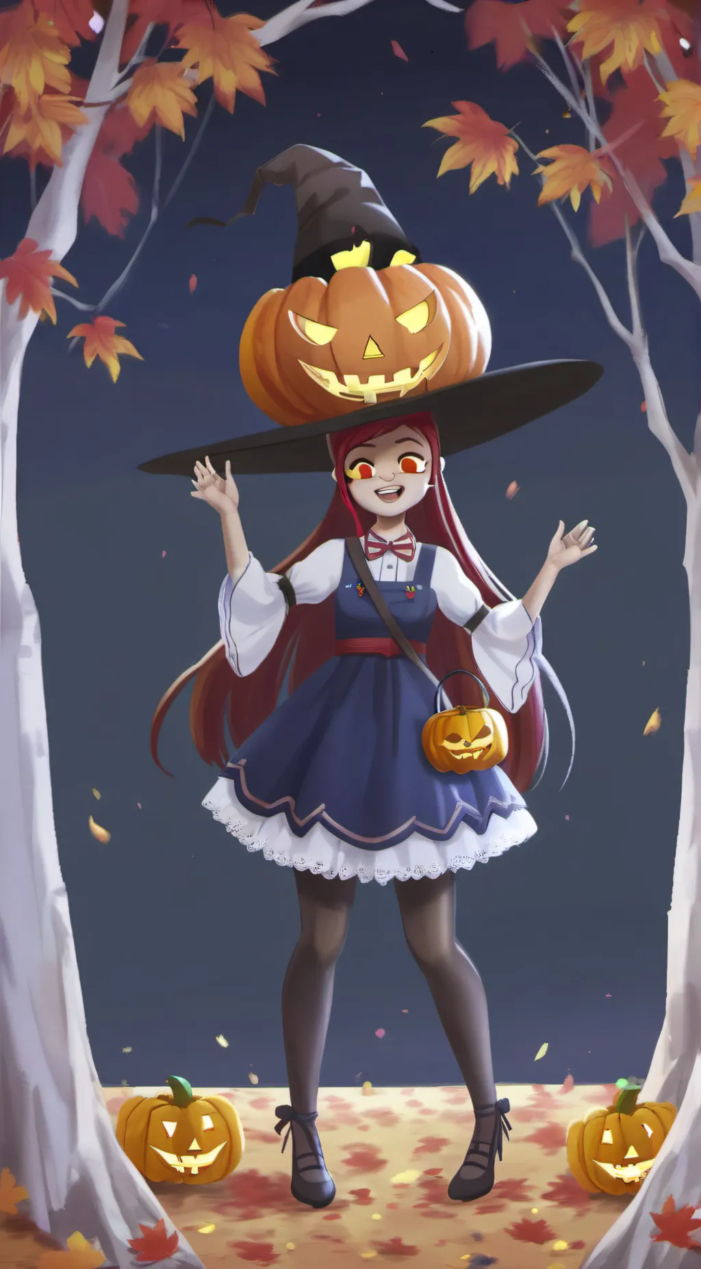 ai character: ncps Halloween background