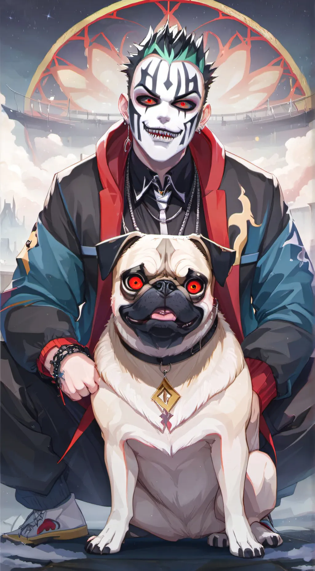 ai character: Pug background
