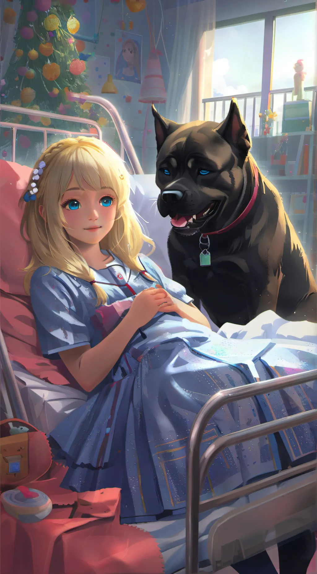 ai character: Luna Black background