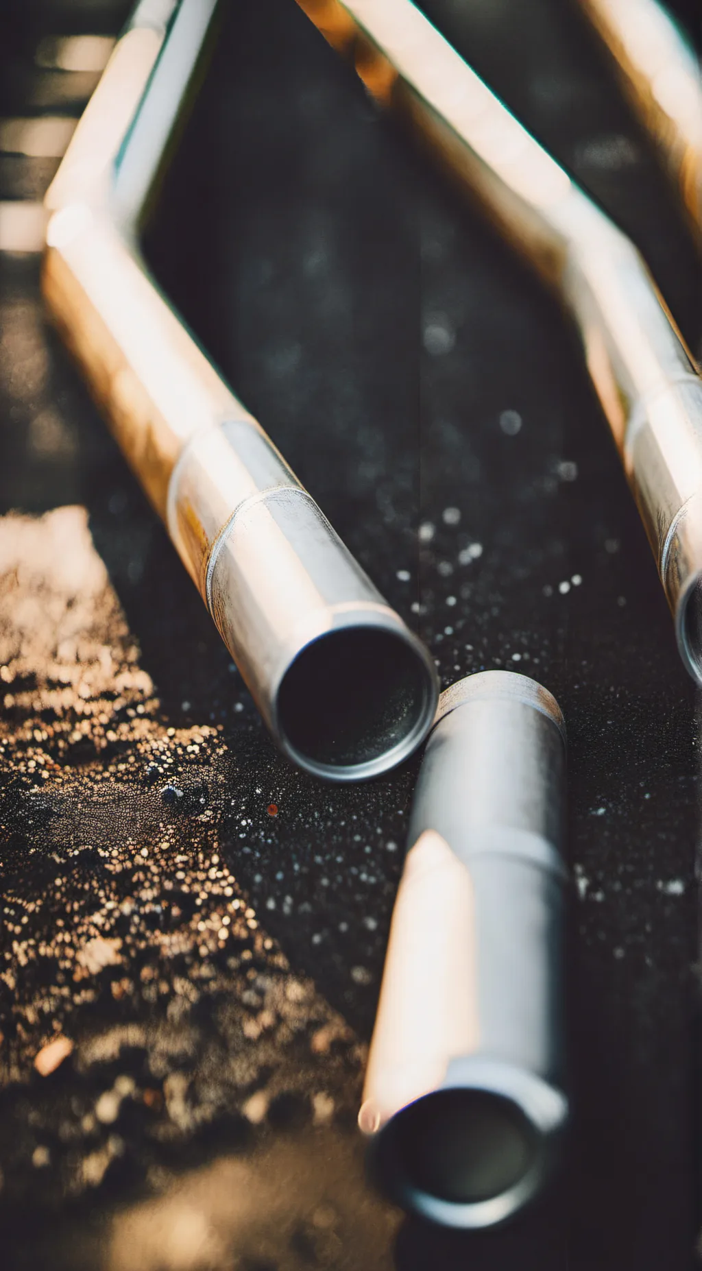 ai character: metal pipe background