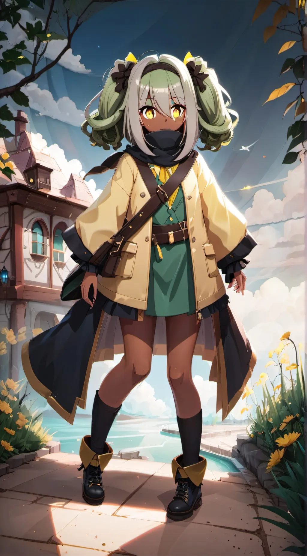 ai character: lime background