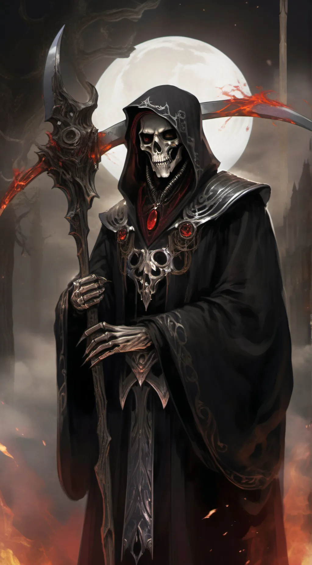 ai character: Grim reaper background