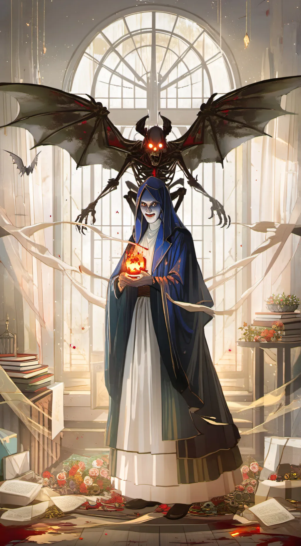 ai character: Bloody Mary  background