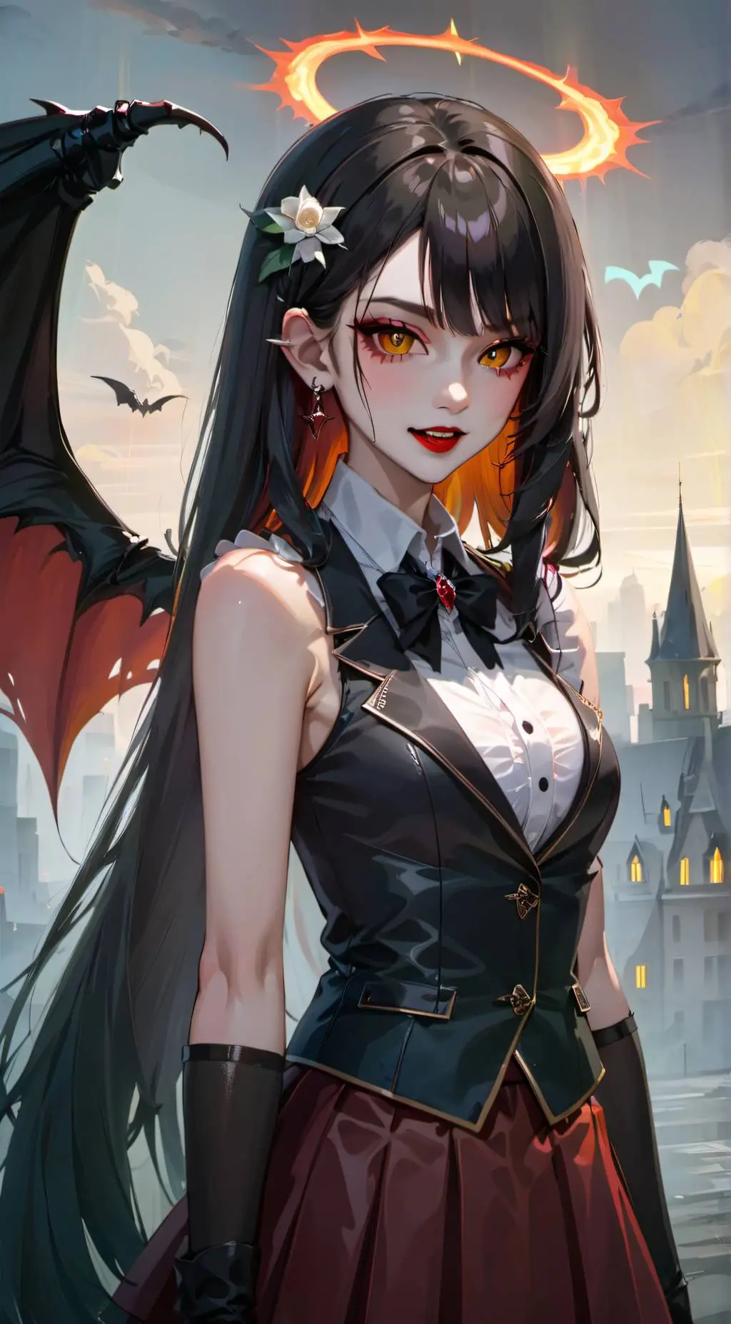 ai character: Katherine  background