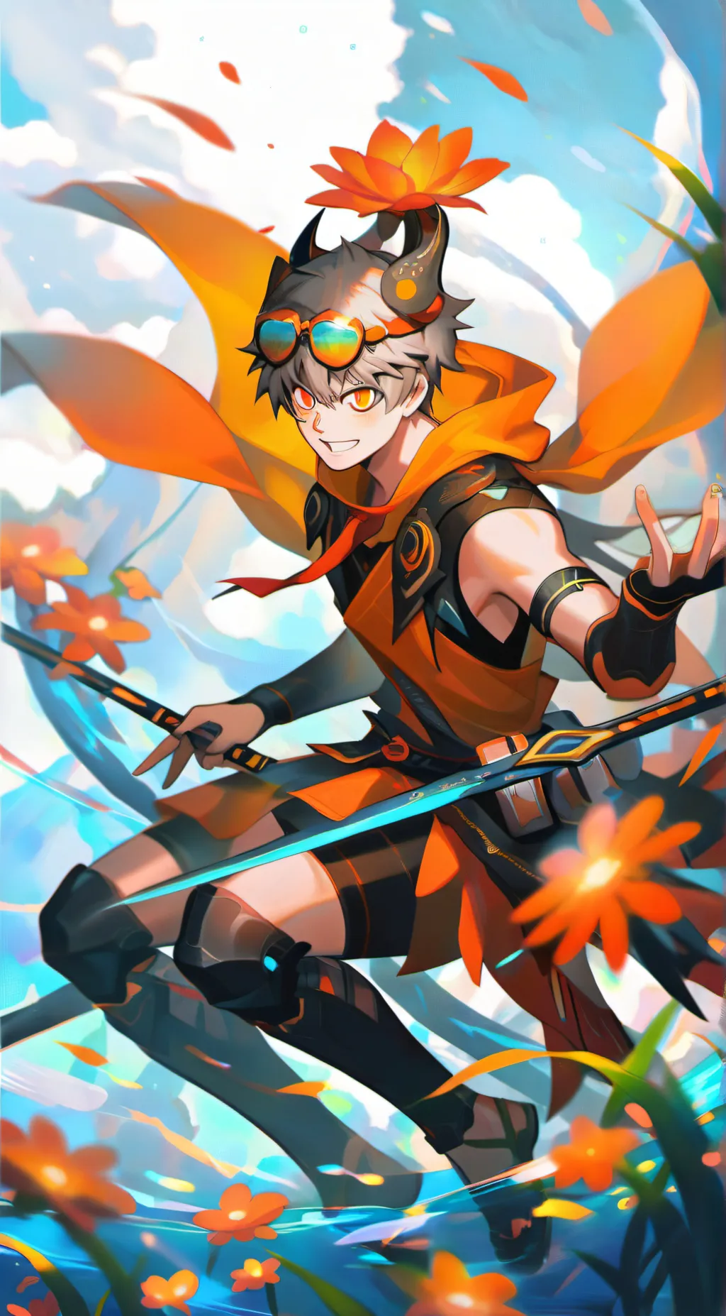 ai character: Bakugo  background