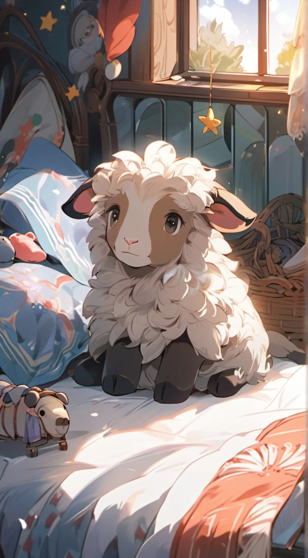 ai character: lamb lamb background