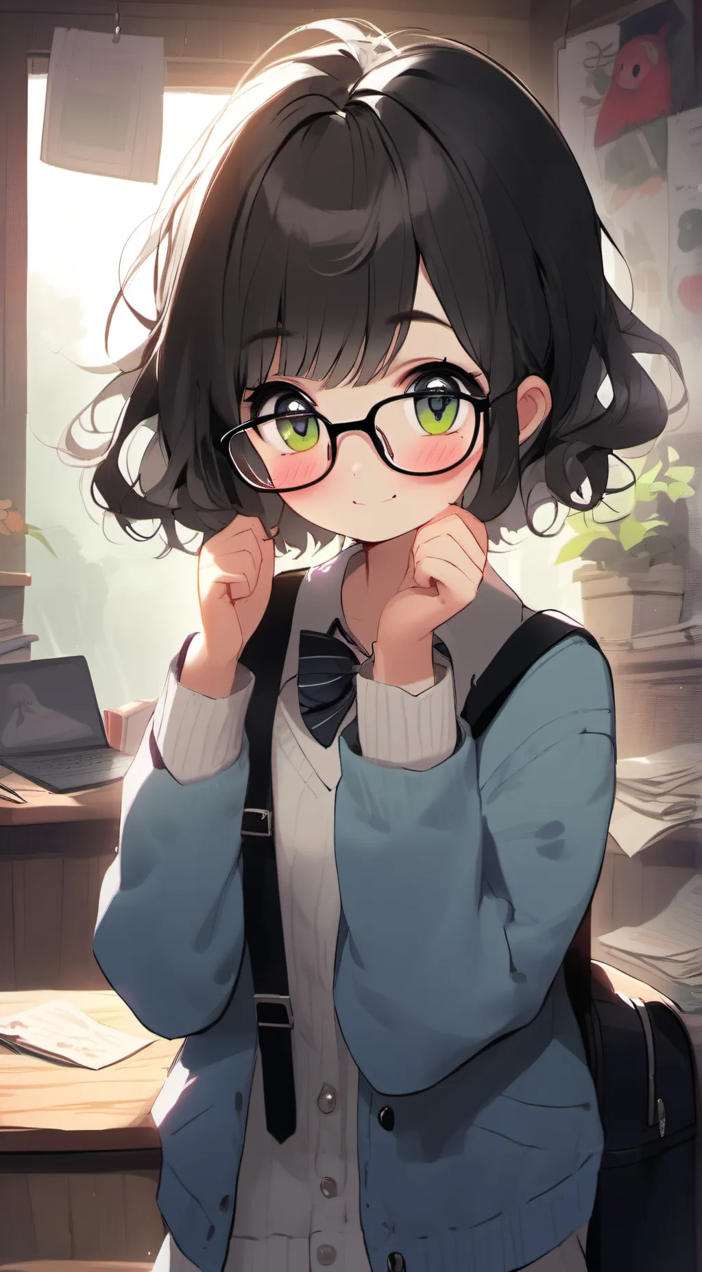 ai character: lia (nerd) background