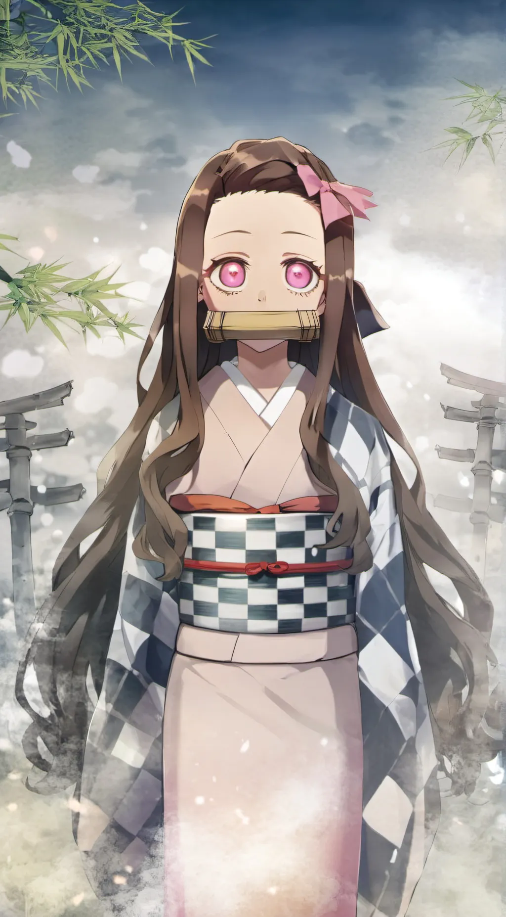 ai character: Nezuko kamado background