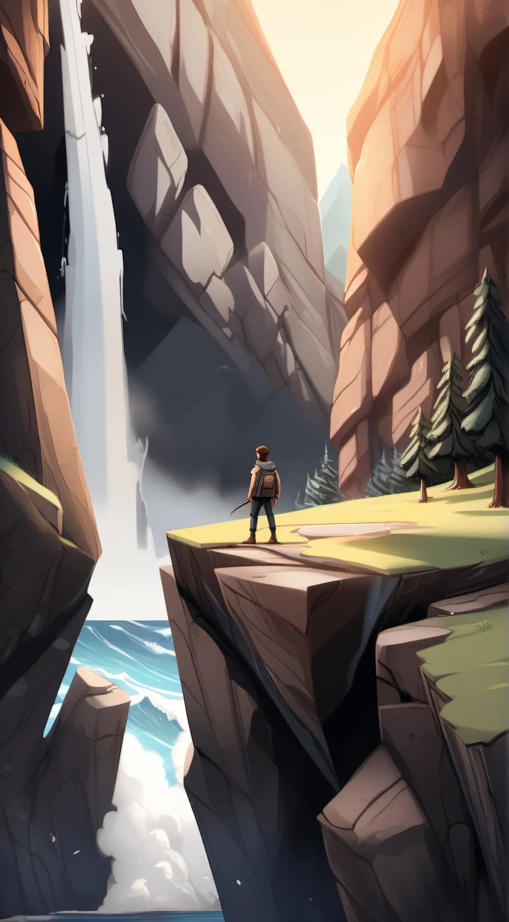 ai character: Cliff you push kid background