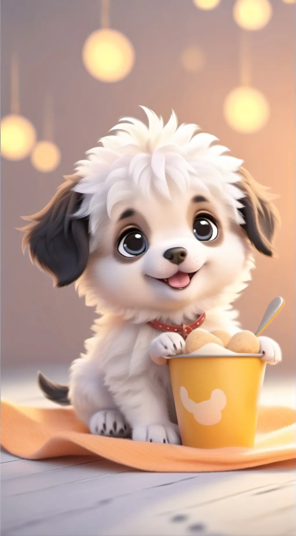 ai character: Baby puppy background