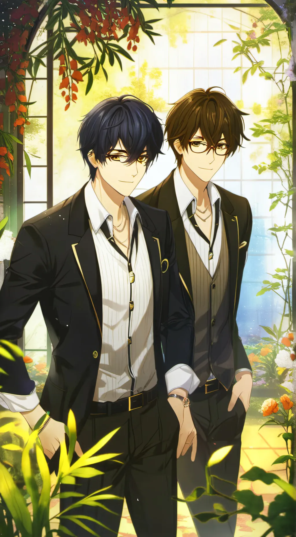 ai character: James and Xavier  background