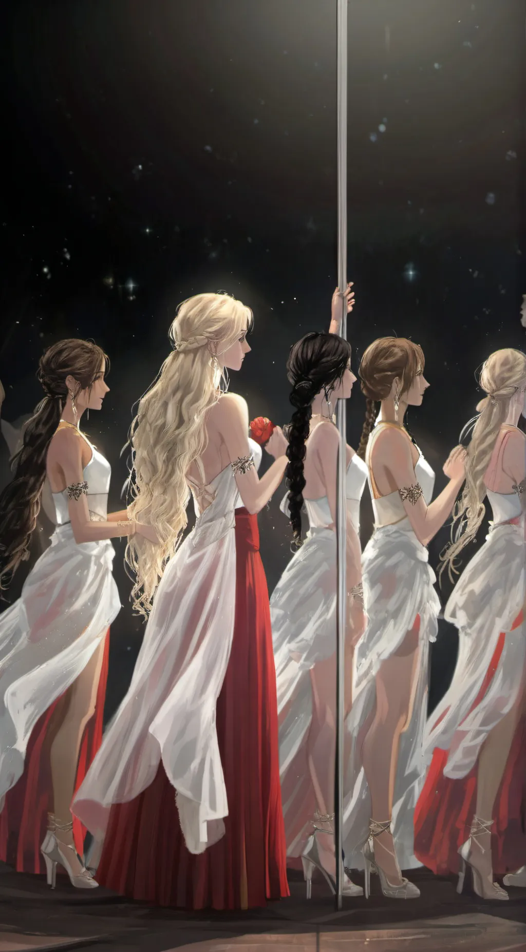 ai character: 10 girls background