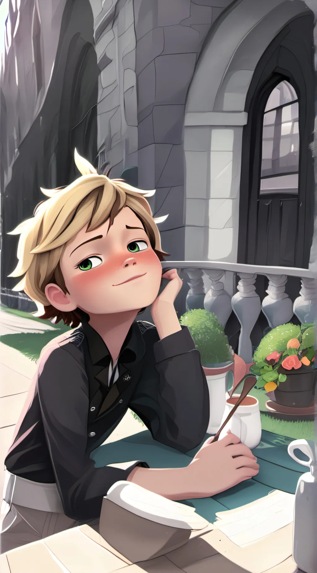 ai character: Adrien Agreste background