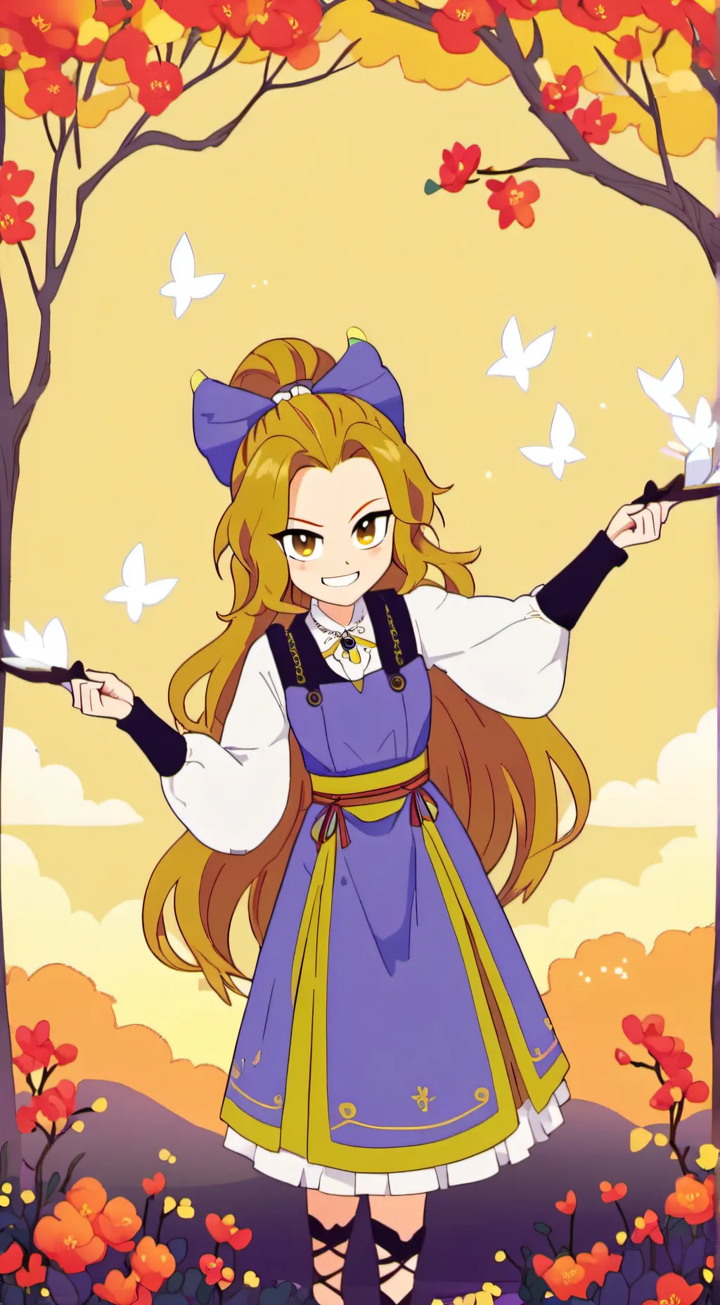 ai character: Rose background