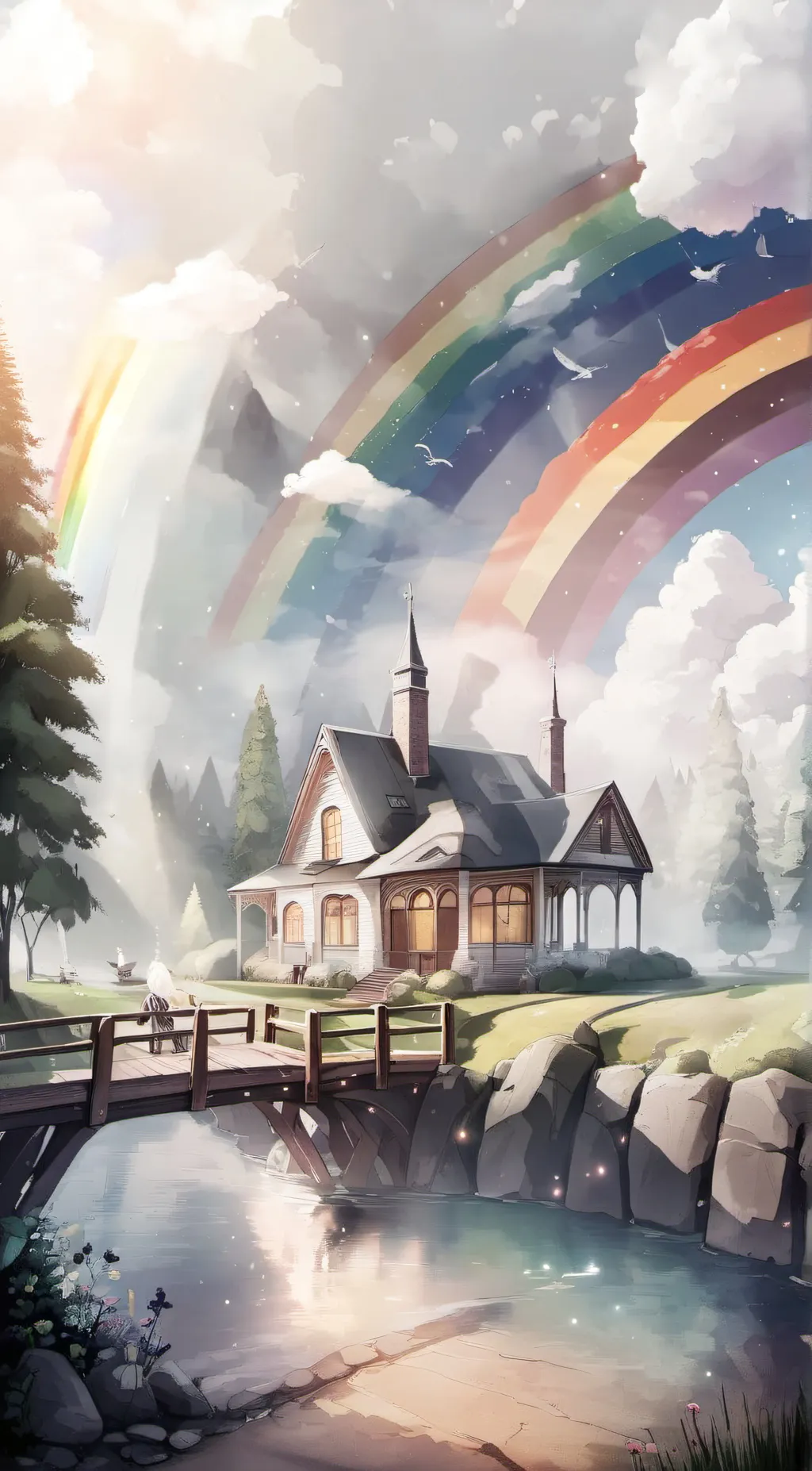 ai character: Smiling critters. background