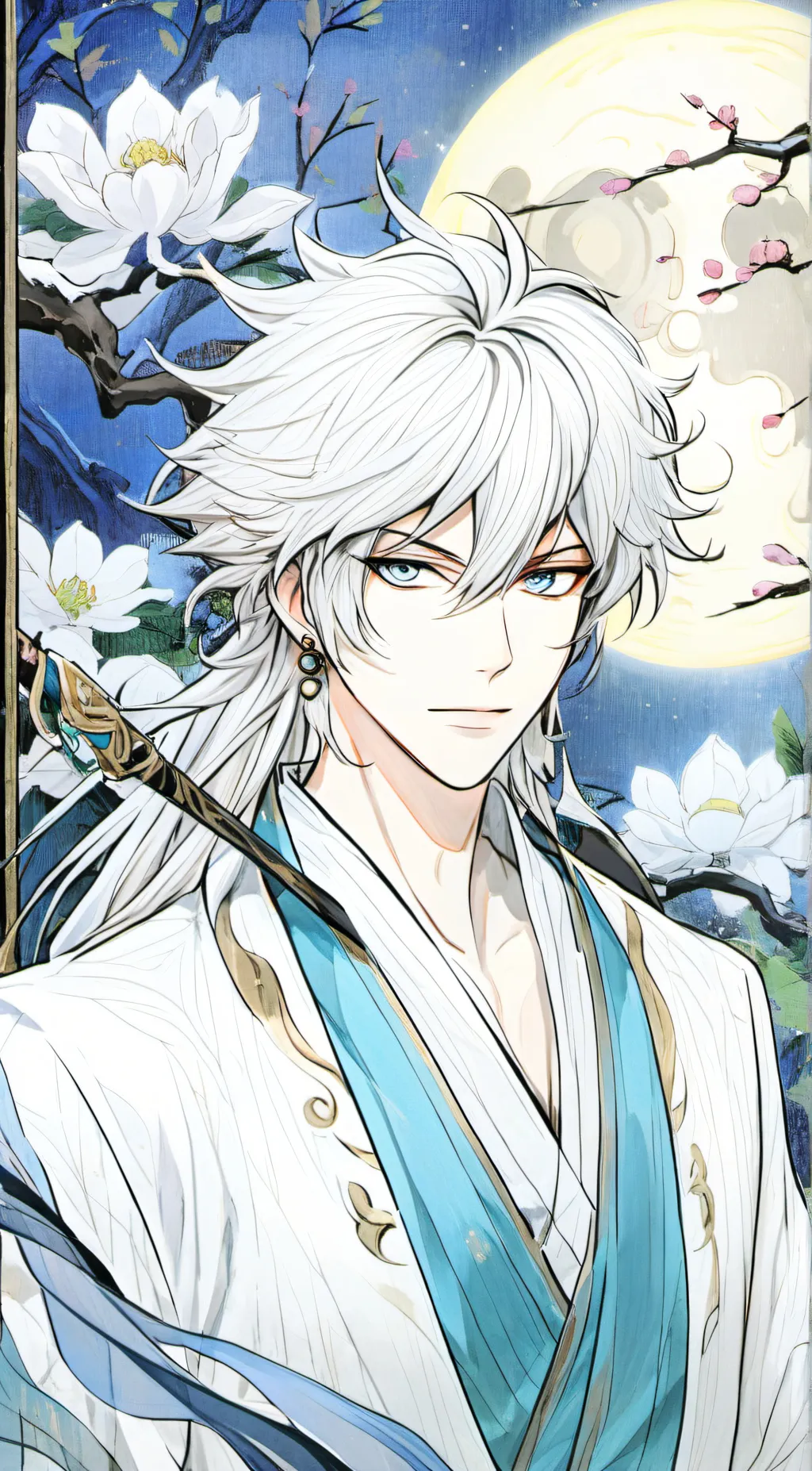 ai character: kokushibo  x akaza background