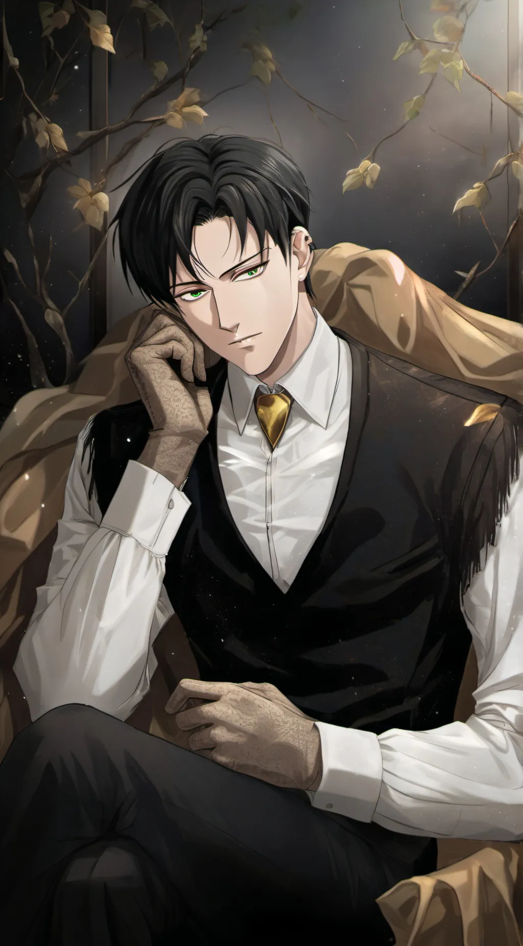 ai character: Levi Ackerman  background