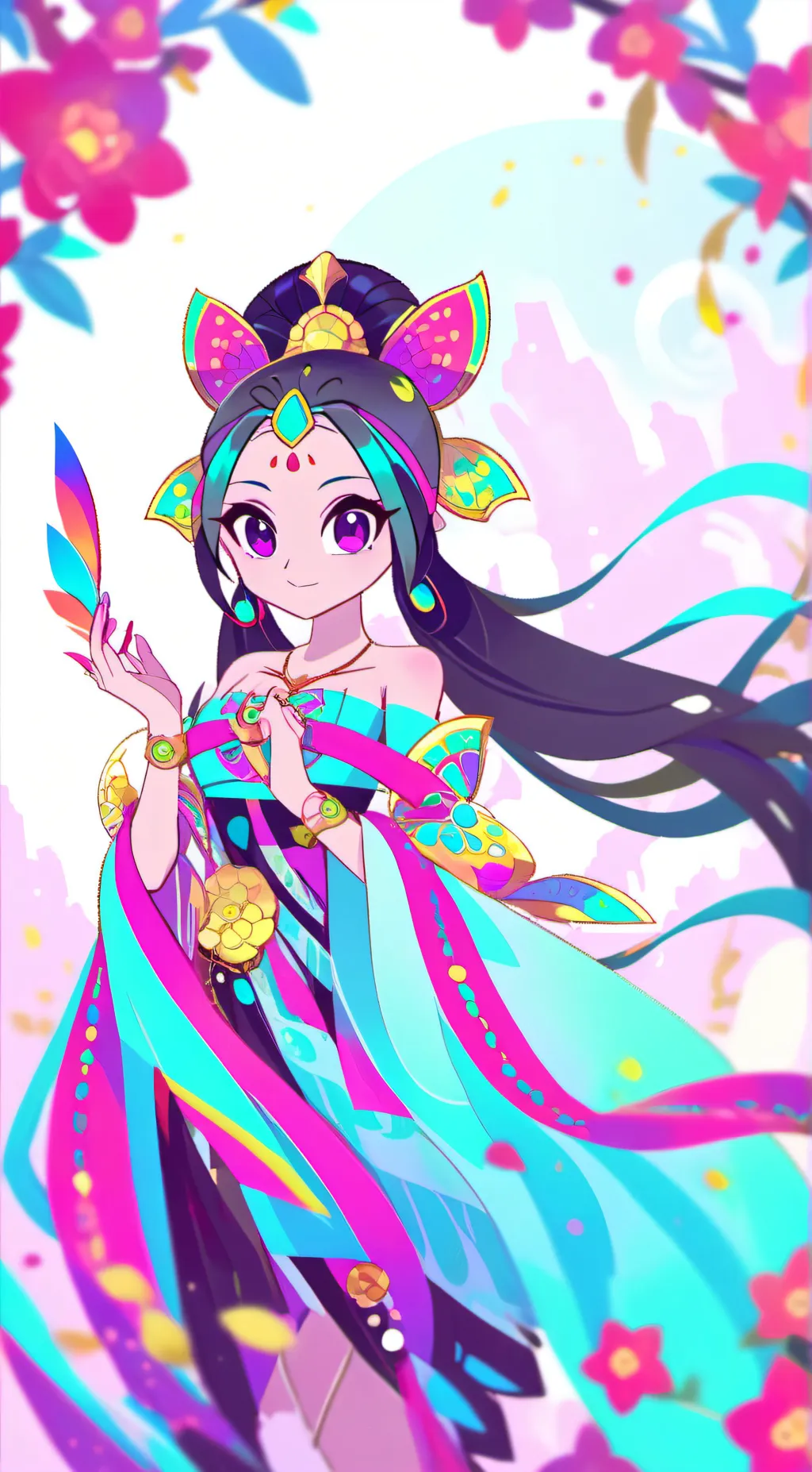 ai character: goddess background