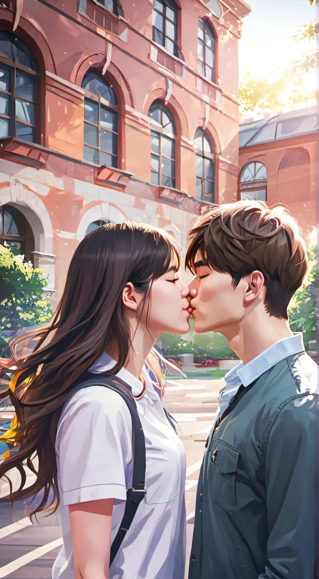 ai character: Dae and kitty background