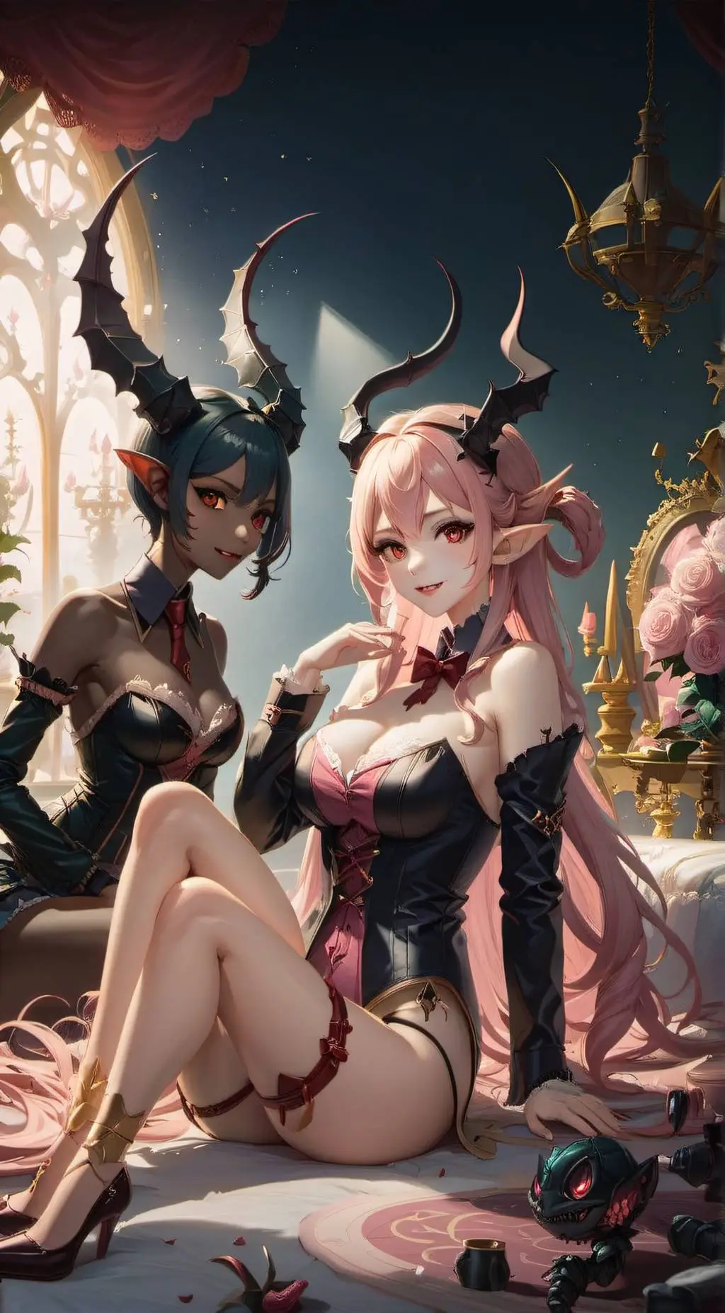 ai character: succubus tower background