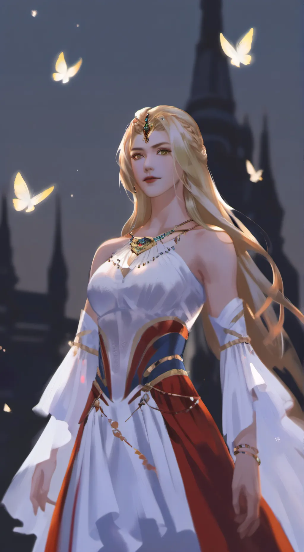 ai character: sapphire background